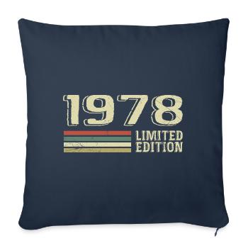 Born in 1978 Birthday 1978 Vintage 1978 - Sofa pillowcase 17,3'' x 17,3'' (45 x 45 cm) - navy - Front