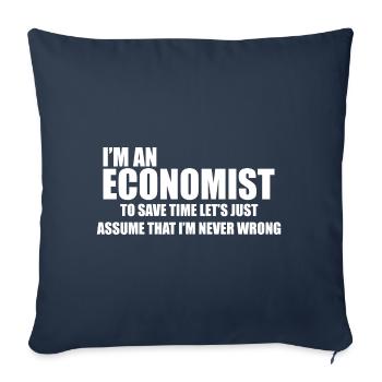 I'm economist to save time Ökonomen Geschenk - Sofakissenbezug 45 x 45 cm - Navy - Vorne