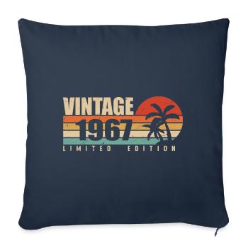1967 Anniversary year original vintage 1967 - Sofa pillowcase 17,3'' x 17,3'' (45 x 45 cm) - navy - Front