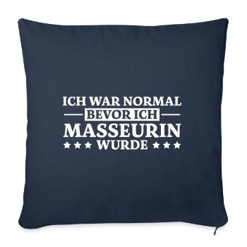 Masseurin Spruch Beruf Massage Masseurin Geschenk - Sofakissenbezug 45 x 45 cm - Navy - Vorne
