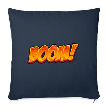 Boom! Chemise explosive pour le style urbain - Housse de coussin décorative 45 x 45 cm - bleu marine - Devant