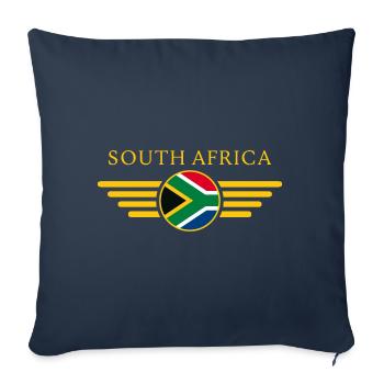 J’aime l’Afrique du Sud, T-Shirt Design Style Élégance - Housse de coussin décorative 45 x 45 cm - bleu marine - Devant
