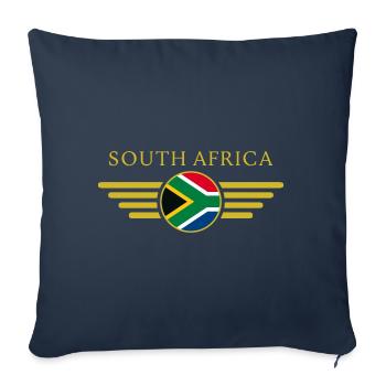 J’aime l’Afrique du Sud, T-Shirt Design Style Élégance - Housse de coussin décorative 45 x 45 cm - bleu marine - Devant
