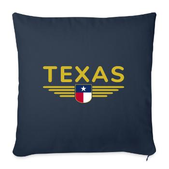 Texas Fan T-Shirt – Lone Star Style - Sofakissenbezug 45 x 45 cm - Navy - Vorne