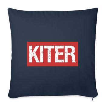 Kiter - Housse de coussin décorative 45 x 45 cm - bleu marine - Devant