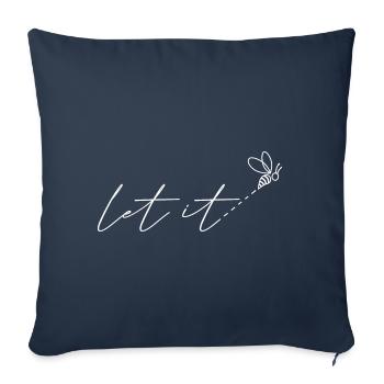 laissez-le abeille Abeille Apiculteur Apiculteur Apiculture - Housse de coussin décorative 45 x 45 cm - bleu marine - Devant