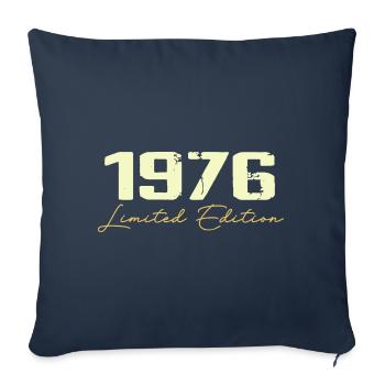 1976 Édition Limitée - 1976 Cadeau D'anniversaire - Housse de coussin décorative 45 x 45 cm - bleu marine - Devant