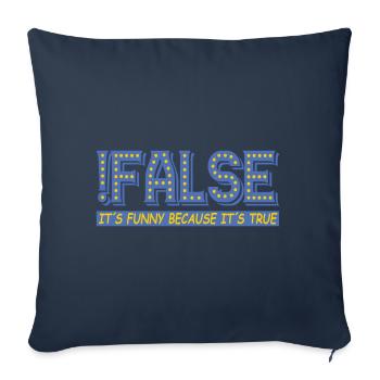 Faux, mais vrai | Couleurs changeantes - Housse de coussin décorative 45 x 45 cm - bleu marine - Devant