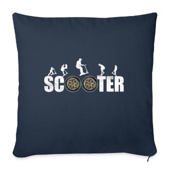 Stuntscooter Trickscooter Tretroller sk8 Skater - Sofakissenbezug 45 x 45 cm - Navy - Vorne