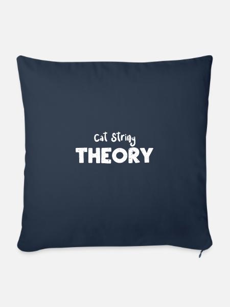 Cat String Theory - Science - Sofakissenbezug 45 x 45 cm - Navy