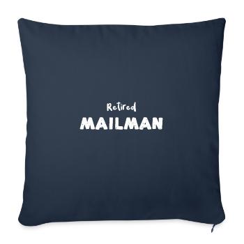 Facteur à la retraite - Employé - Housse de coussin décorative 45 x 45 cm - bleu marine - Devant