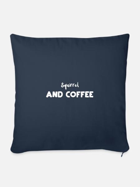 Squirrel And Coffee - Squirrel - Sofakissenbezug 45 x 45 cm - Navy