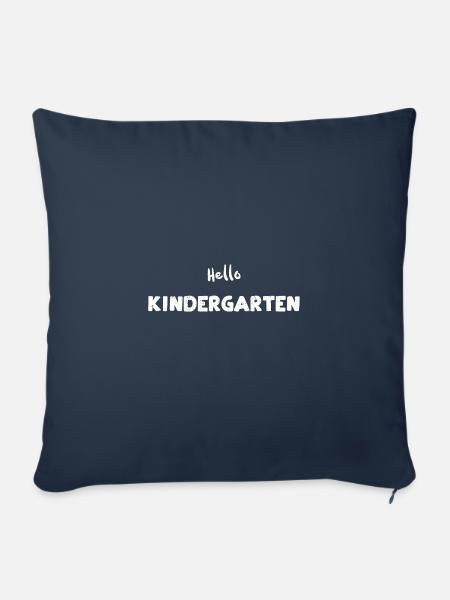 Hello Kindergarten - Kindergarten - Sofakissenbezug 45 x 45 cm - Navy