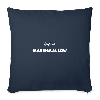 Smores Marshmallow - Camping - Sofa pillowcase 17,3'' x 17,3'' (45 x 45 cm) - navy - Front