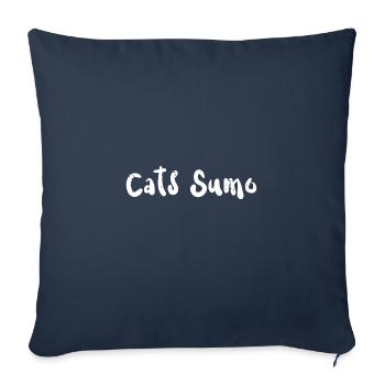 Cats Sumo - Combat Sports - Sofa pillowcase 17,3'' x 17,3'' (45 x 45 cm) - navy - Front