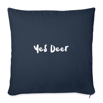 Oui Cerf - Mariage - Housse de coussin décorative 45 x 45 cm - bleu marine - Devant
