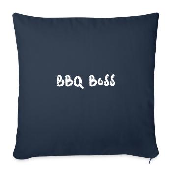 BBQ Boss - BBQ - Housse de coussin décorative 45 x 45 cm - bleu marine - Devant