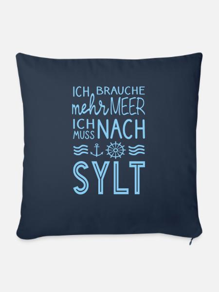 Sylt lustiger Spruch - Sofakissenbezug 45 x 45 cm - Navy