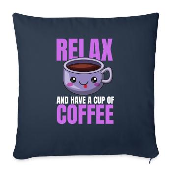 Relaxation Coffee Design - Sofa pillowcase 17,3'' x 17,3'' (45 x 45 cm) - navy - Front