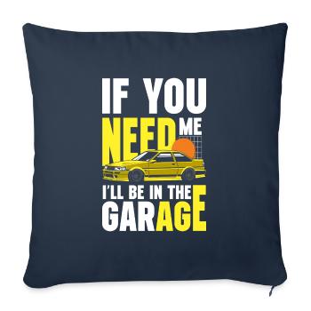 Tuning Racing Cars - Sofa pillowcase 17,3'' x 17,3'' (45 x 45 cm) - navy - Front