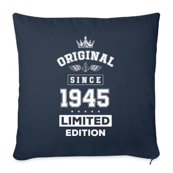 1945 limited edition birthday - Sofa pillowcase 17,3'' x 17,3'' (45 x 45 cm) - navy - Front