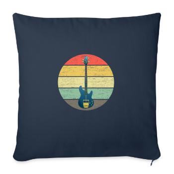 Bass Vintage Blue / Gold - Sofa pillowcase 17,3'' x 17,3'' (45 x 45 cm) - navy - Front