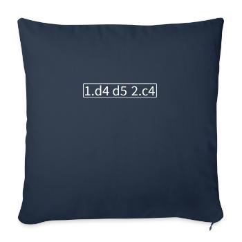 Queen's Gambit Cool Chess for Chess Lovers Chess - Sofa pillowcase 17,3'' x 17,3'' (45 x 45 cm) - navy - Front