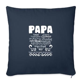 Papa, danke dass du immer für mich da bist Papa Va - Sofakissenbezug 45 x 45 cm - Navy - Vorne