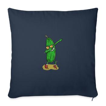 pickles pickle ornament dabbing funny design - Sofakissenbezug 45 x 45 cm - Navy - Vorne