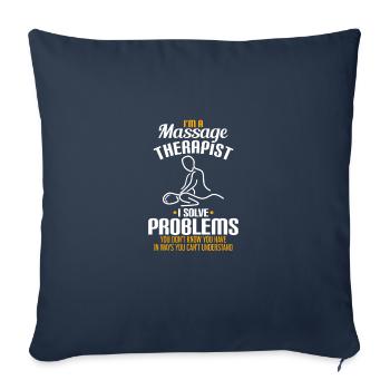 Massage therapist gifts Massage therapy solve - Sofakissenbezug 45 x 45 cm - Navy - Vorne