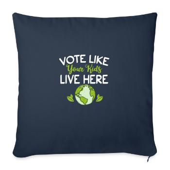 Climate Activist Vote Science Earth Day 2021 - Sofa pillowcase 17,3'' x 17,3'' (45 x 45 cm) - navy - Front