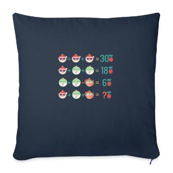 Christmas Math Quiz Math Teacher Christmas in July - Sofa pillowcase 17,3'' x 17,3'' (45 x 45 cm) - navy - Front