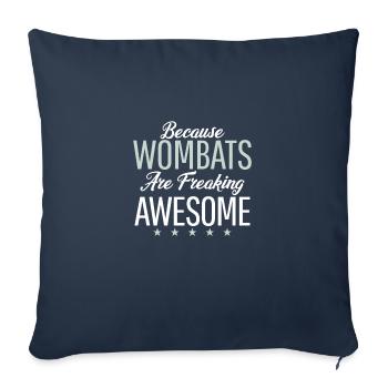 Awesome Wombats Funny Wombat - Sofa pillowcase 17,3'' x 17,3'' (45 x 45 cm) - navy - Front
