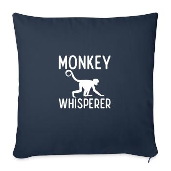 Monkey Whisperer Monkey Lover Animal Rights - Sofa pillowcase 17,3'' x 17,3'' (45 x 45 cm) - navy - Front