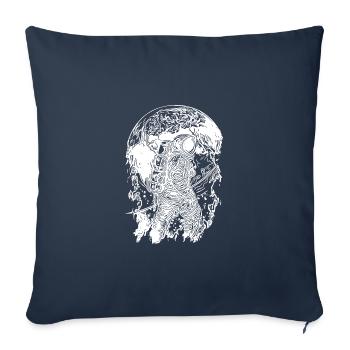 Astronaut in the moonlight - Sofa pillowcase 17,3'' x 17,3'' (45 x 45 cm) - navy - Front