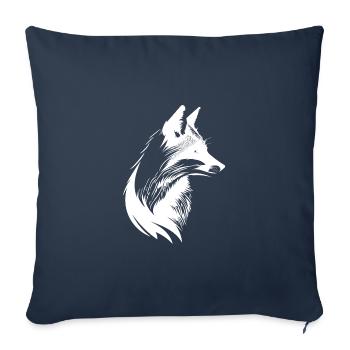 Pretty Forest Fox Nature Portrait - Sofa pillowcase 17,3'' x 17,3'' (45 x 45 cm) - navy - Front