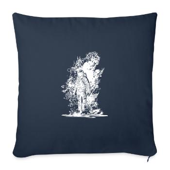 Space Dust Astronauts Outdoor Walk - Housse de coussin décorative 45 x 45 cm - bleu marine - Devant