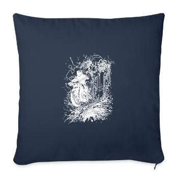 Offroad Splash Style Racing Conduite hors route - Housse de coussin décorative 45 x 45 cm - bleu marine - Devant