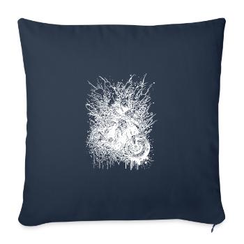 Motorcycle Splash Rider Style Off-Road Riding - Sofa pillowcase 17,3'' x 17,3'' (45 x 45 cm) - navy - Front