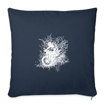 Biker Motorcycle Off-Road Ride Splash Style - Sofa pillowcase 17,3'' x 17,3'' (45 x 45 cm) - navy - Front