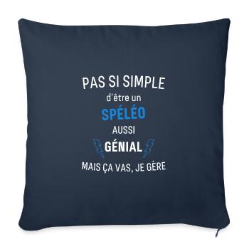 Awesome Caving T-Shirt - Ideal - Sofa pillowcase 17,3'' x 17,3'' (45 x 45 cm) - navy - Front