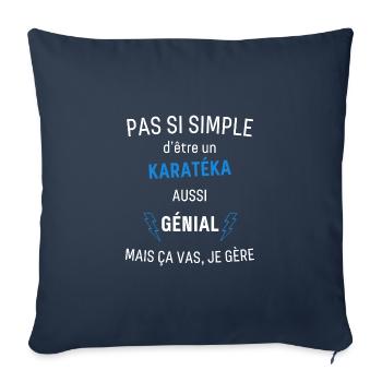 Karateka Awesome - Sofa pillowcase 17,3'' x 17,3'' (45 x 45 cm) - navy - Front