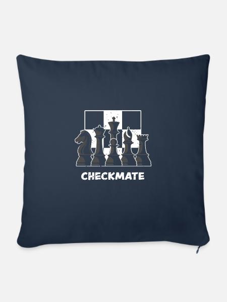 Checkmate - Chess - Sofakissenbezug 45 x 45 cm - Navy