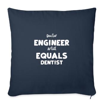 Docteur Ingénieur Artiste Égale De... - Housse de coussin décorative 45 x 45 cm - bleu marine - Devant
