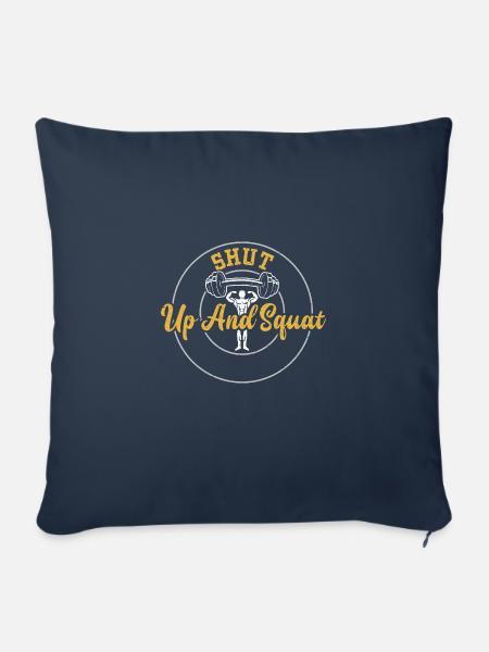 Shut Up And Squat - Gym - Sofakissenbezug 45 x 45 cm - Navy