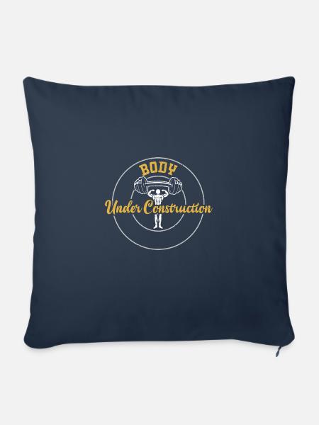 Body Under Construction - Gym - Sofakissenbezug 45 x 45 cm - Navy