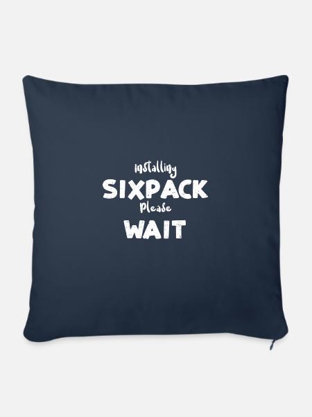 Installing Sixpack Please Wait - Sofakissenbezug 45 x 45 cm - Navy