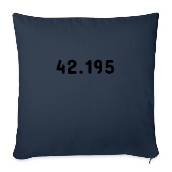42.195 - Marathon - Sofa pillowcase 17,3'' x 17,3'' (45 x 45 cm) - navy - Front