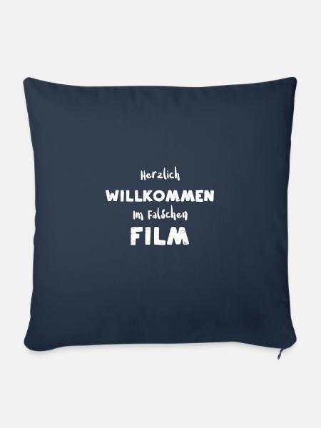Herzlich Willkommen Im Falschen... - Sofakissenbezug 45 x 45 cm - Navy
