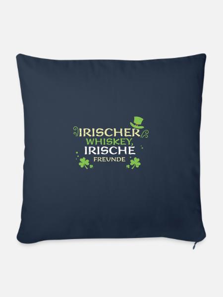Irischer Whiskey, irische Freunde - Sofakissenbezug 45 x 45 cm - Navy